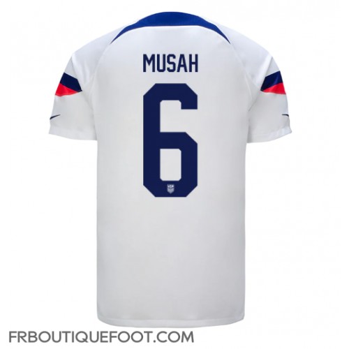 Maillot de foot États-Unis Yunus Musah #6 Domicile vêtements Monde 2022 Manches Courtes
